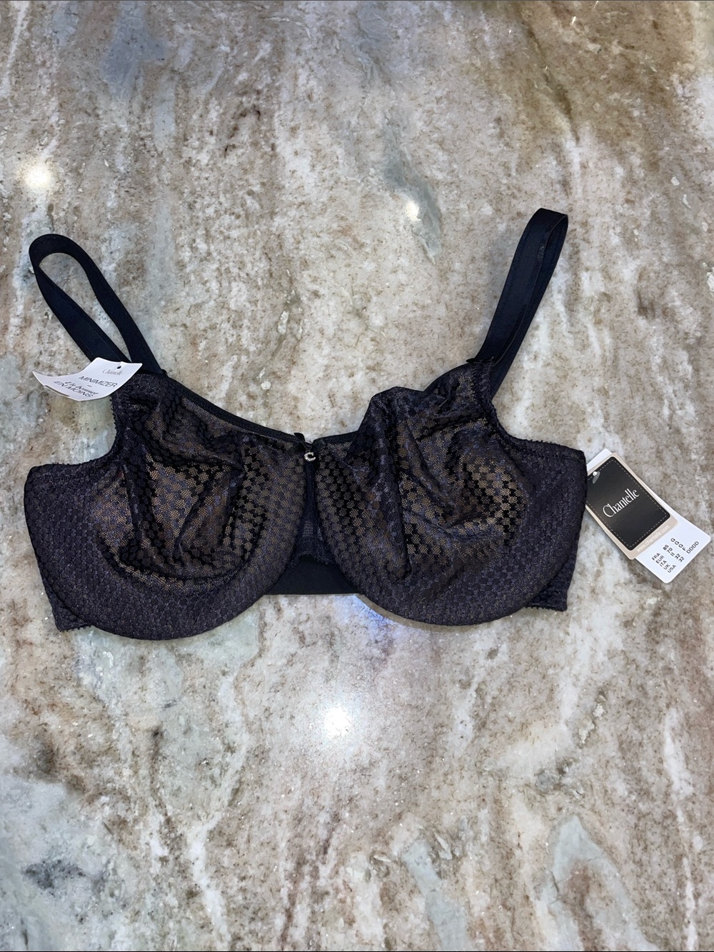 NWT Chantelle black bra 32 DDDD